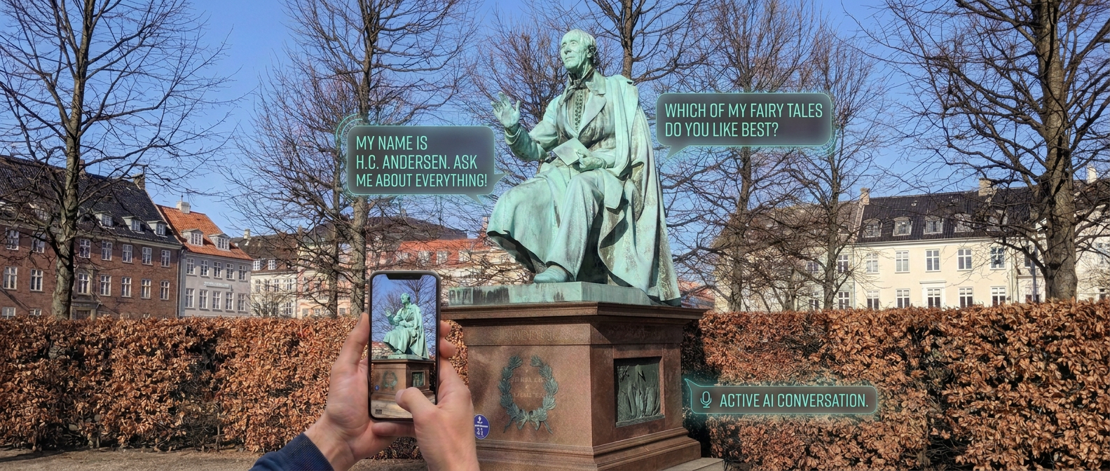 Talking Statues AIKongens Have – Denmark’s first AI-powered talking statue by Talking Statues Denmark